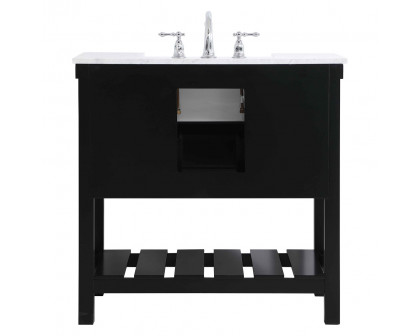 Elegant Bathroom Vanity - Black (VF60136BK)