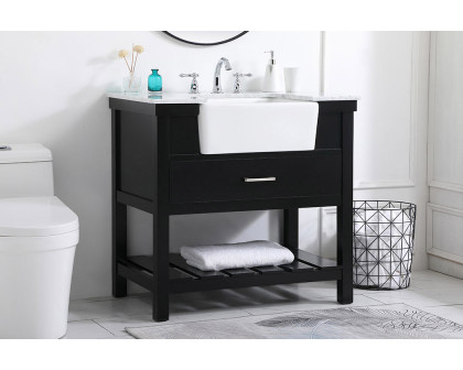 Elegant Bathroom Vanity - Black (VF60136BK)