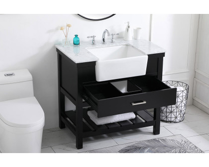 Elegant Bathroom Vanity - Black (VF60136BK)