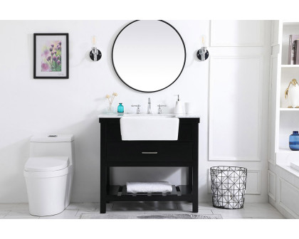 Elegant Bathroom Vanity - Black (VF60136BK)