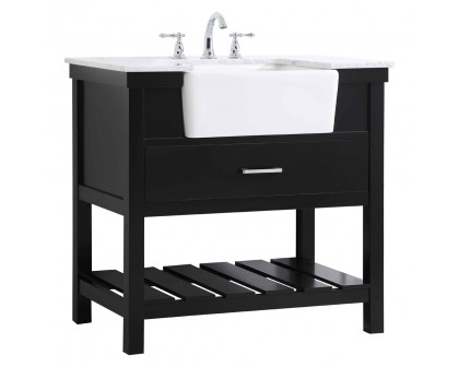 Elegant Bathroom Vanity - Black (VF60136BK)