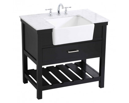 Elegant Bathroom Vanity - Black (VF60136BK)