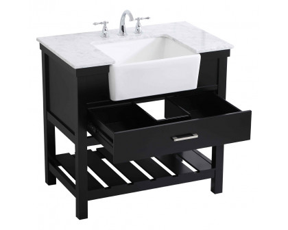 Elegant Bathroom Vanity - Black (VF60136BK)