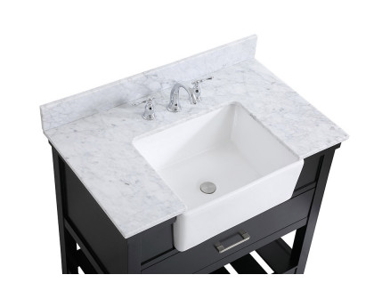 Elegant Bathroom Vanity - Black (VF60136BK-BS)