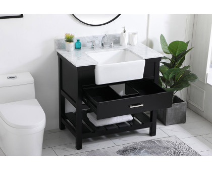 Elegant Bathroom Vanity - Black (VF60136BK-BS)