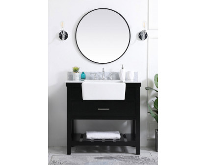 Elegant Bathroom Vanity - Black (VF60136BK-BS)