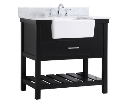 Elegant Bathroom Vanity - Black (VF60136BK-BS)