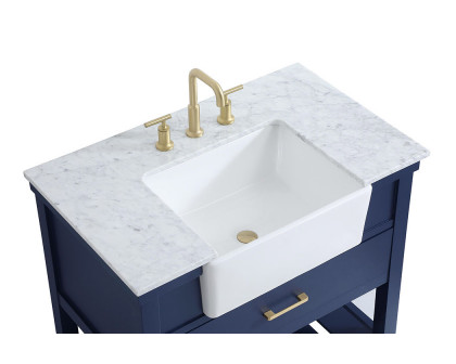 Elegant Bathroom Vanity - Blue (VF60136BL)