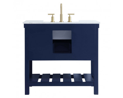 Elegant Bathroom Vanity - Blue (VF60136BL)