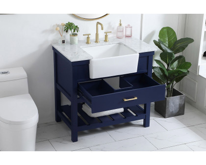 Elegant Bathroom Vanity - Blue (VF60136BL)