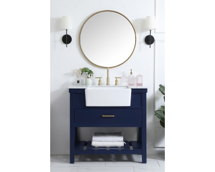 Elegant Bathroom Vanity - Blue (VF60136BL)