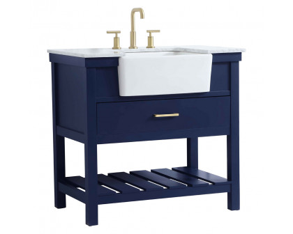 Elegant Bathroom Vanity - Blue (VF60136BL)