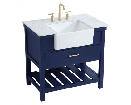 Elegant Bathroom Vanity - Blue (VF60136BL)