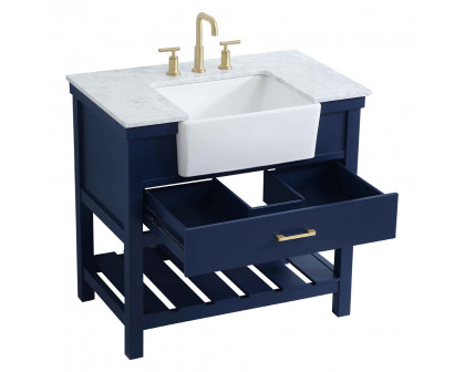 Elegant Bathroom Vanity - Blue (VF60136BL)