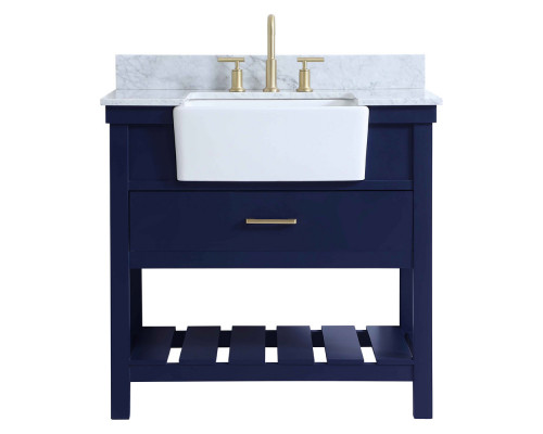 Elegant Bathroom Vanity - Blue (VF60136BL-BS)