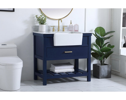 Elegant Bathroom Vanity - Blue (VF60136BL-BS)