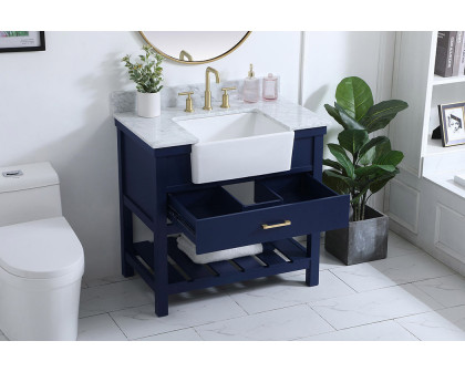 Elegant Bathroom Vanity - Blue (VF60136BL-BS)