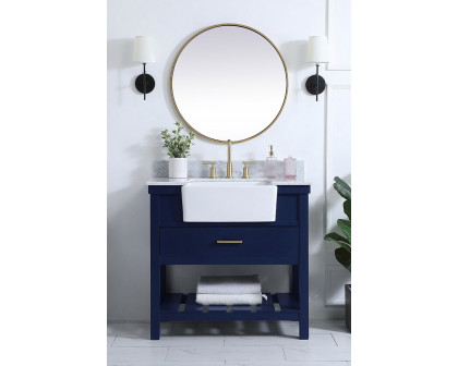 Elegant Bathroom Vanity - Blue (VF60136BL-BS)