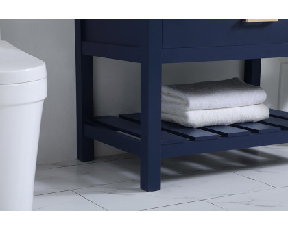 Elegant Bathroom Vanity - Blue (VF60136BL-BS)