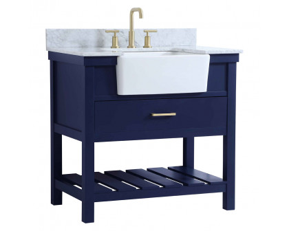 Elegant Bathroom Vanity - Blue (VF60136BL-BS)