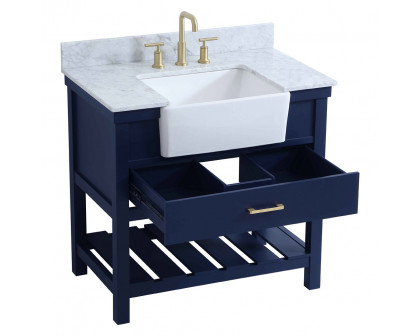 Elegant Bathroom Vanity - Blue (VF60136BL-BS)