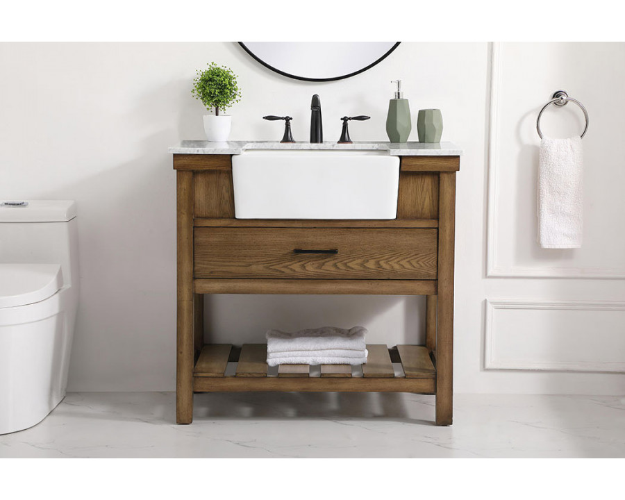 Elegant Bathroom Vanity - Driftwood (VF60136DW)