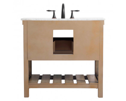 Elegant Bathroom Vanity - Driftwood (VF60136DW)