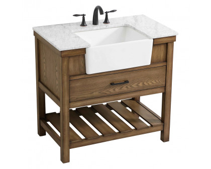 Elegant Bathroom Vanity - Driftwood (VF60136DW)