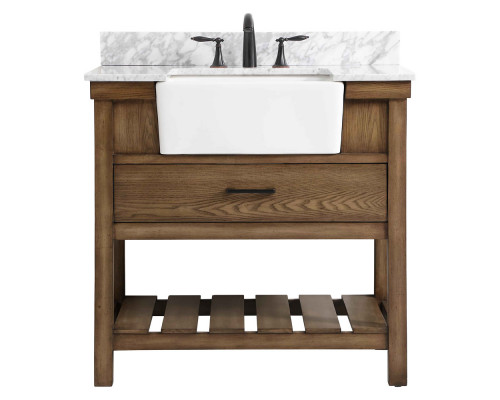 Elegant Bathroom Vanity - Driftwood (VF60136DW-BS)