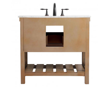 Elegant Bathroom Vanity - Driftwood (VF60136DW-BS)