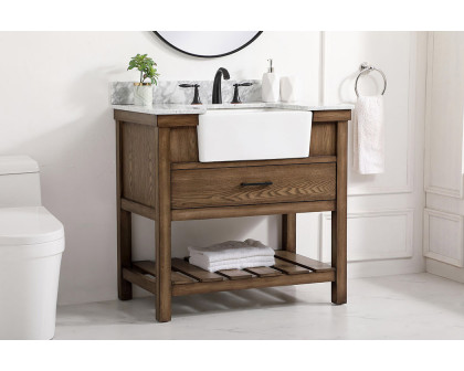 Elegant Bathroom Vanity - Driftwood (VF60136DW-BS)