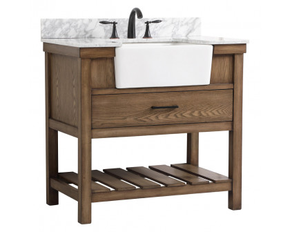 Elegant Bathroom Vanity - Driftwood (VF60136DW-BS)