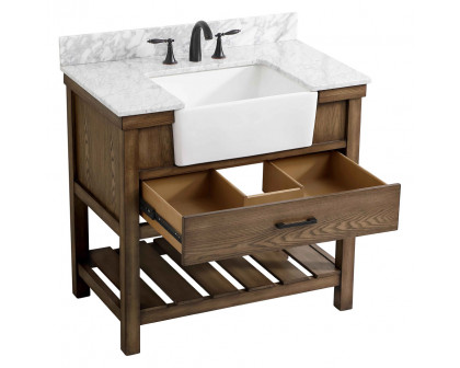 Elegant Bathroom Vanity - Driftwood (VF60136DW-BS)