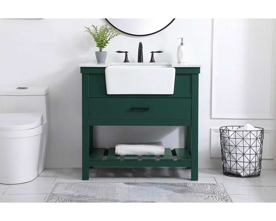 Elegant Bathroom Vanity - Green (VF60136GN)