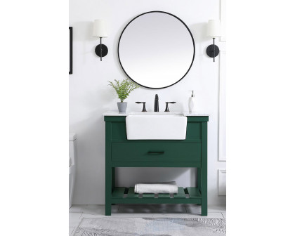 Elegant Bathroom Vanity - Green (VF60136GN)