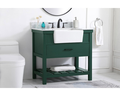 Elegant Bathroom Vanity - Green (VF60136GN-BS)