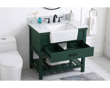 Elegant Bathroom Vanity - Green (VF60136GN-BS)