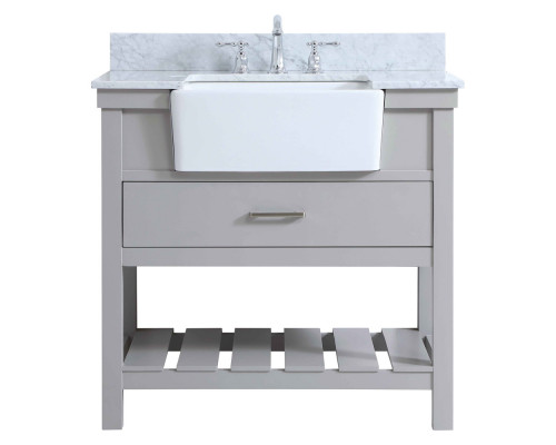 Elegant Bathroom Vanity - Gray (VF60136GR-BS)