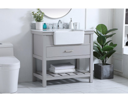 Elegant Bathroom Vanity - Gray (VF60136GR-BS)