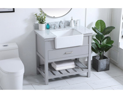 Elegant Bathroom Vanity - Gray (VF60136GR-BS)