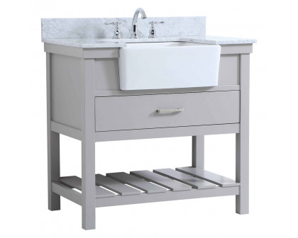 Elegant Bathroom Vanity - Gray (VF60136GR-BS)