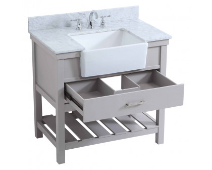 Elegant Bathroom Vanity - Gray (VF60136GR-BS)