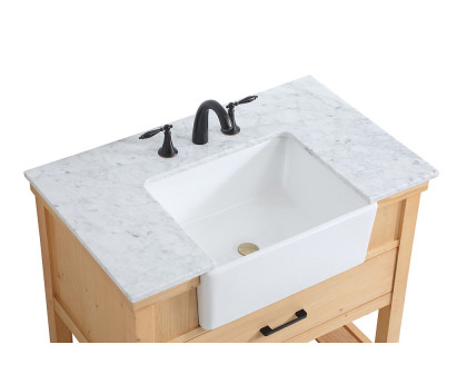 Elegant Bathroom Vanity - Natural Wood (VF60136NW)