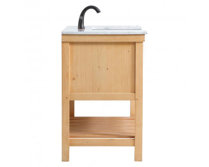 Elegant Bathroom Vanity - Natural Wood (VF60136NW)