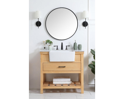 Elegant Bathroom Vanity - Natural Wood (VF60136NW)