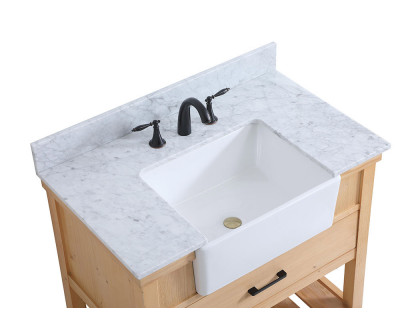 Elegant Bathroom Vanity - Natural Wood (VF60136NW-BS)