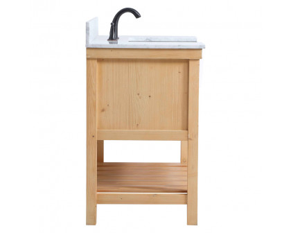 Elegant Bathroom Vanity - Natural Wood (VF60136NW-BS)