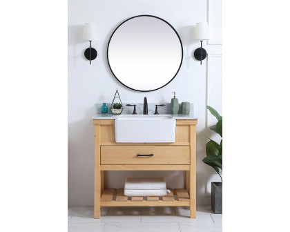 Elegant Bathroom Vanity - Natural Wood (VF60136NW-BS)