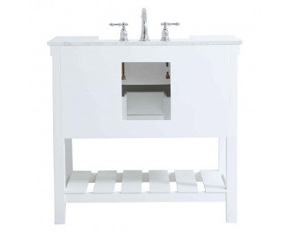 Elegant Bathroom Vanity - White (VF60136WH)