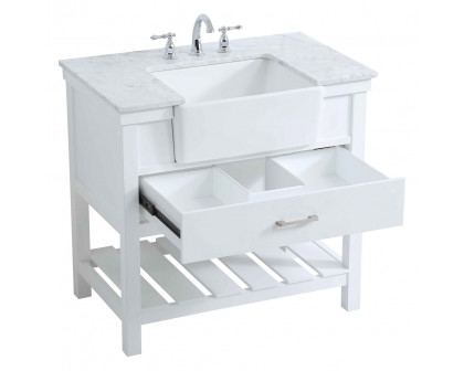 Elegant Bathroom Vanity - White (VF60136WH)